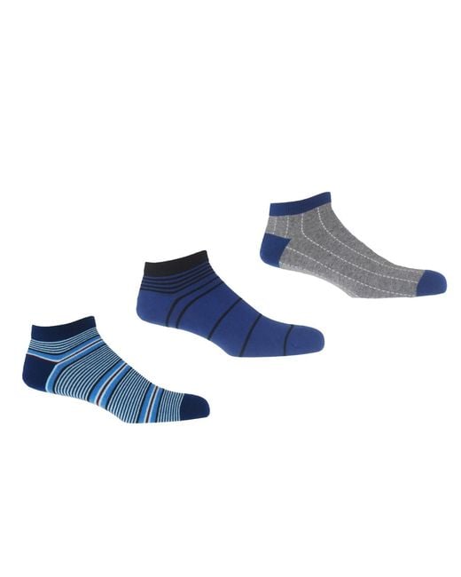 Peper Harow - Made in England Blue Trainer Socks Bundle for men