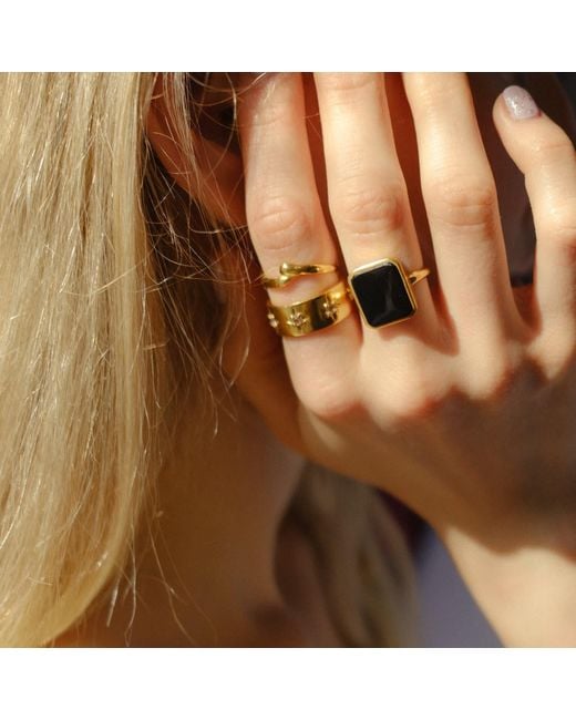 YAA YAA LONDON Metallic Little Hug Vermeil Ring