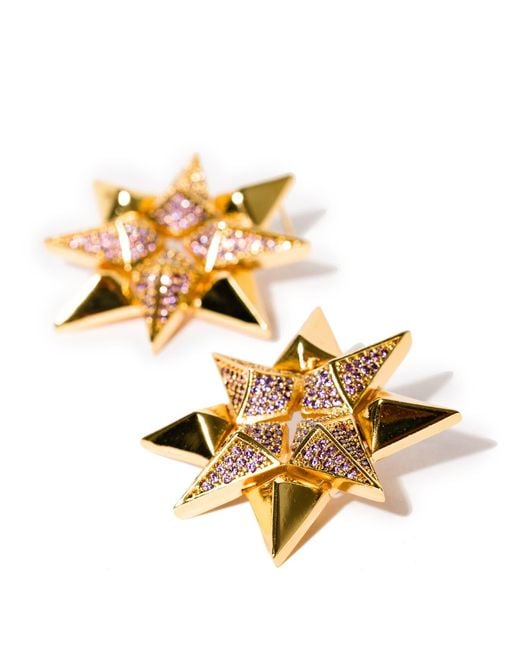 Kybele Studio Metallic Starburst Earrings
