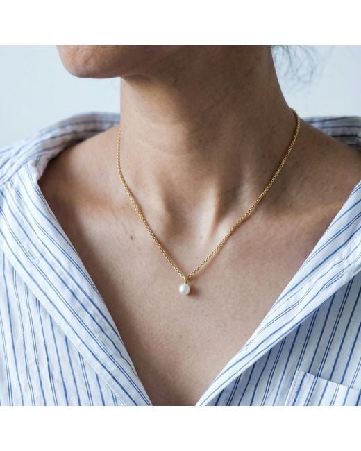 Uchi and Soto Metallic Shinju Pearl Necklace
