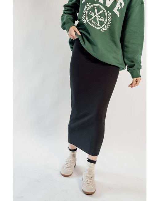 Rave on Trend Black Ribbed Skirt Leggings