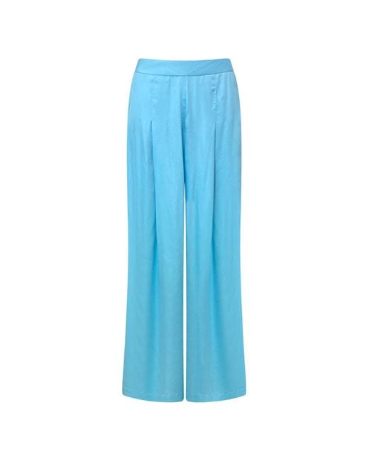 Why Mary Blue Aqua Low Rise Palazzo Pants