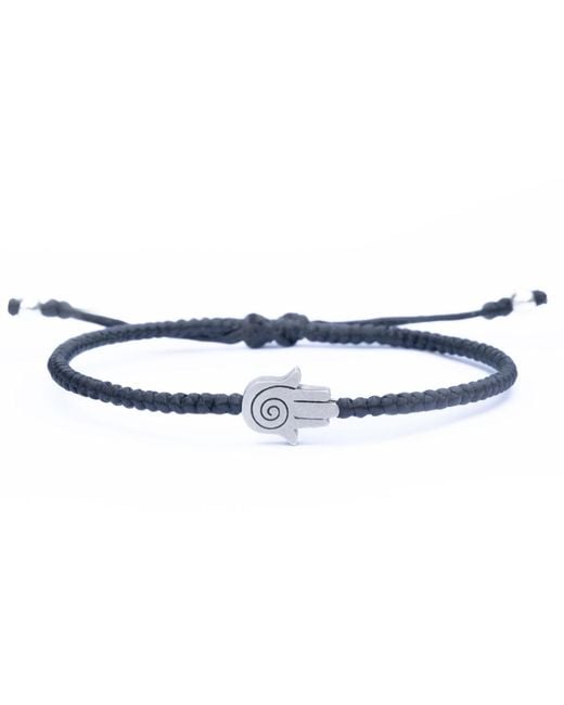 Harbour Uk Brown Hamsa Rope Bracelet