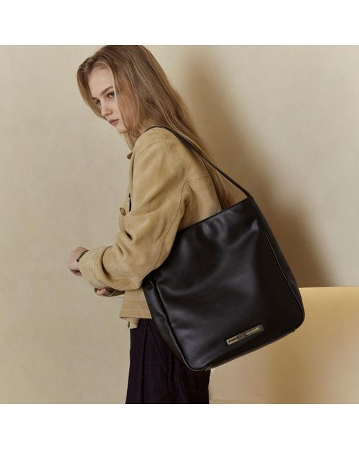 MARHEN.J Black Roxy Vegan Leather Square Shoulder Bag