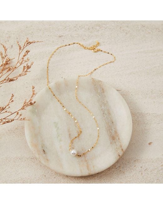 Esterah Metallic Essie Pearl Necklace