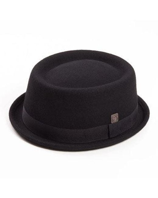 Dasmarca Hats Black Jack Felt Skimpy Brim Short Brim Rude Boy Mod Style Porkpie Hat for men