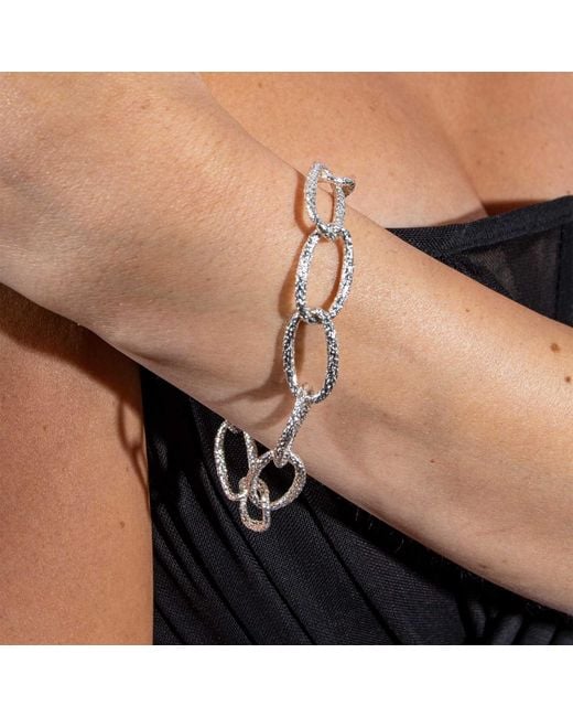 Lucy Quartermaine Metallic Solid Sterling Linked Hula Bracelet