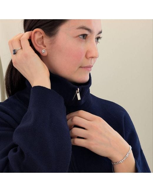 Pearl Code Metallic Formal Pearl Stud Earrings