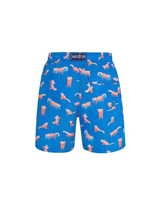 Robert & Son Blue Panda Swim Shorts for men