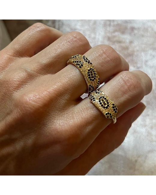 Native Gem Metallic Maneater Leopard Id Ring