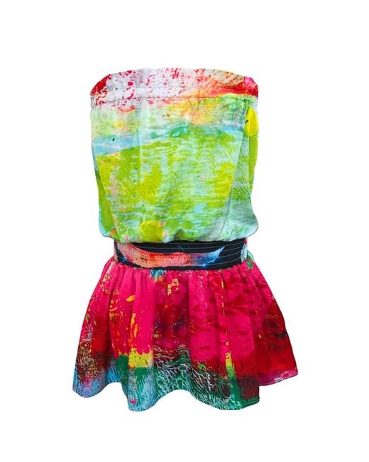 Maxjenny Green Beach Mini Dress