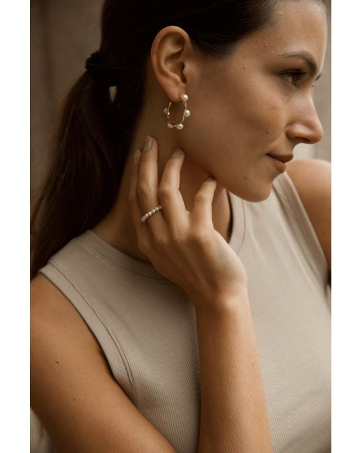 Chiara Tedeschi Jewellery Metallic Bouton Hoops