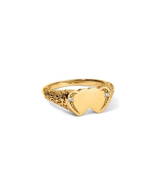 Déclarer Metallic Victorian Varsity Ring