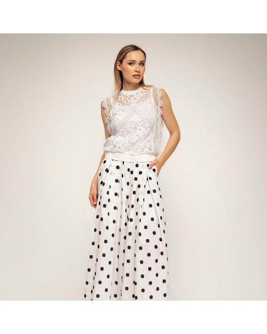 Tantra Spain Sl White Sheer Lace Top With An Elastic Waistband