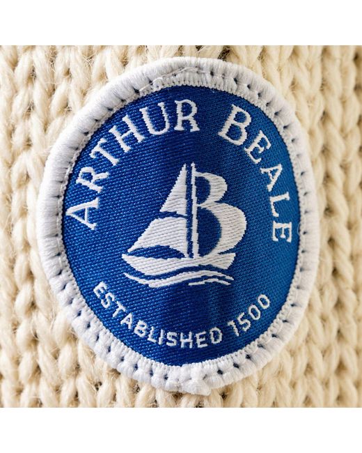 Arthur Beale White Neutrals Oiled Wool Beerenberg Pullover for men