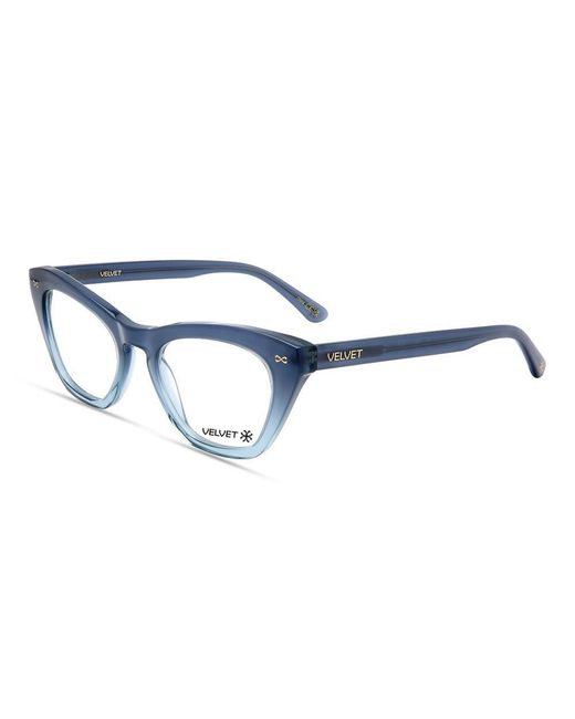 Velvet Eyewear Blue Cat Eye Optical Style