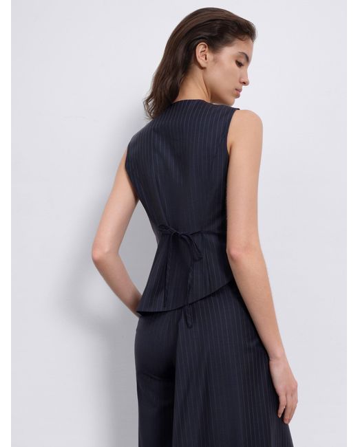 Sélone Blue Noira Asymmetric Tie Vest