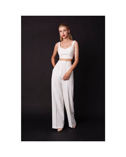 Nomi Fame White Mori High Waist Pants