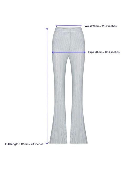 NAZLI CEREN Gray Doxy Flared Cotton Trousers