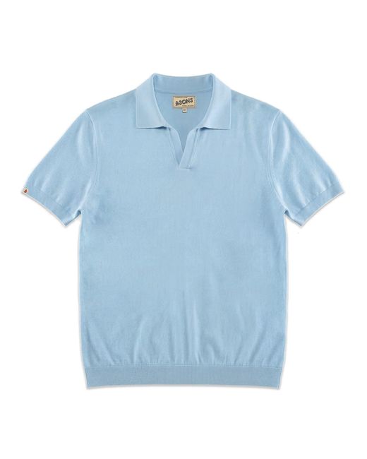 &SONS Trading Co Blue Bianchi Polo for men