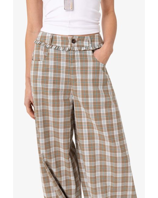 Amy Lynn Brown Esme Check Cotton Balloon Trousers
