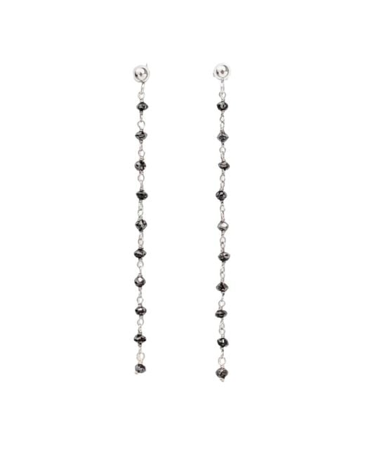 Rahul's Jewels White Genuine Diamond Long Drop Earrings