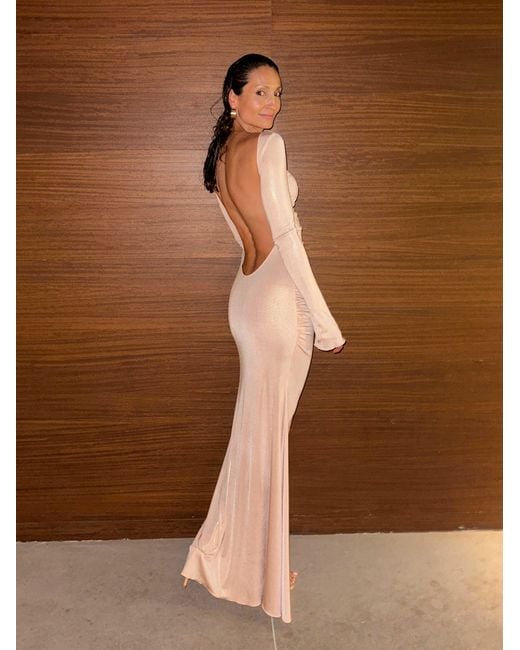 Alia Studio Pink Lueur Maxi Jersey Dress