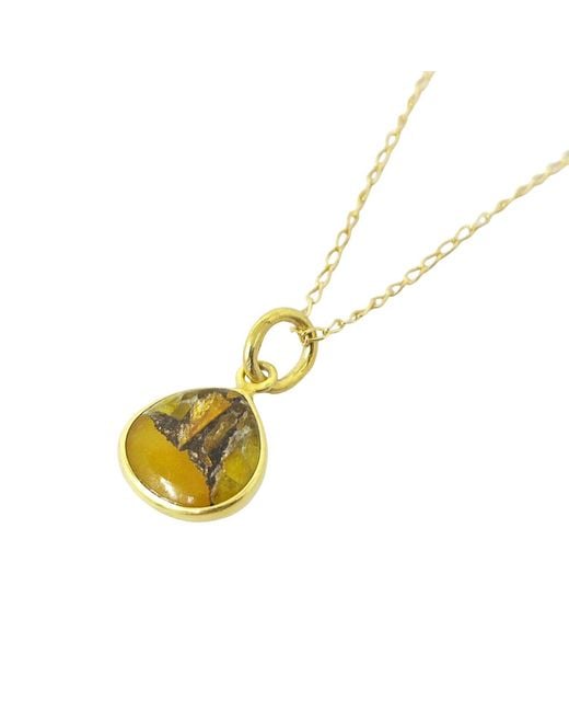 Harfi Metallic 18Ct Vermeil Plated Citrine November Birthstone Necklace