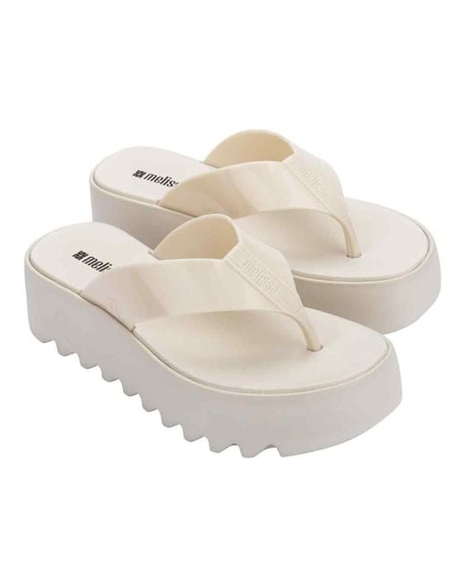Melissa White Neutrals Thong Platform