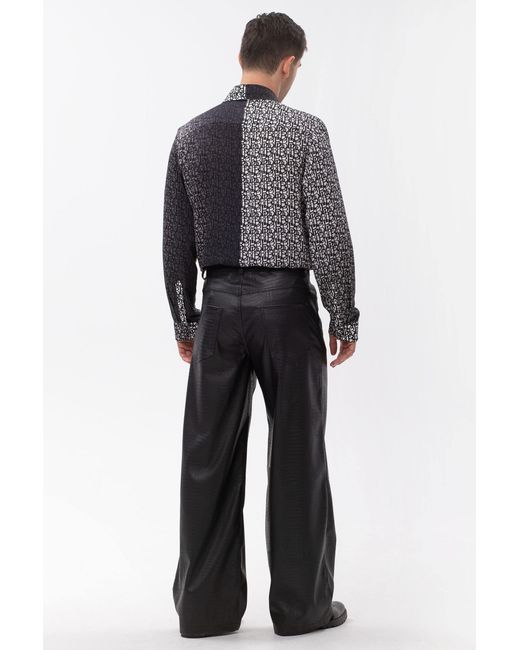 Maison Bogomil Black Faux Leather Pants for men