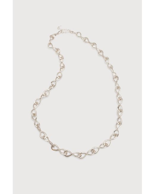 Saachi White Infinity Chain Link Necklace