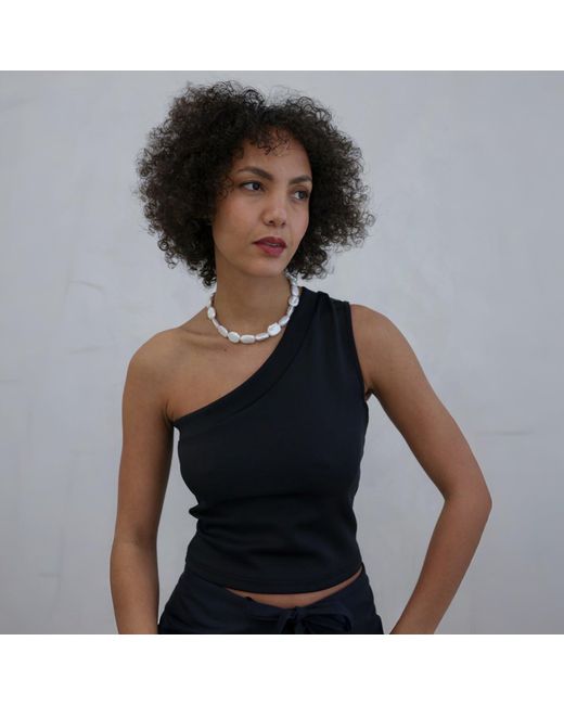 London Atelier Byproduct Blue Freshwater Irregular Square Pearl Necklace