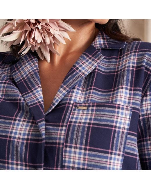 Pretty You London Blue Plaid Pyjama Set