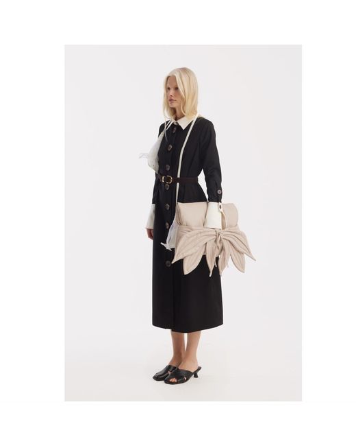 Julia Allert Natural Neutrals Petal Faux Leather Evening Clutch Bag