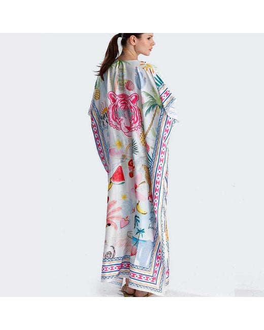 LOVEIST STORE White Nancy Satin Kaftan