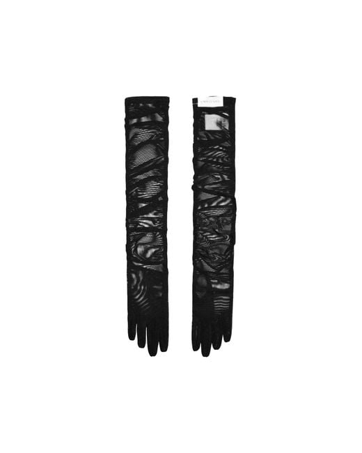 Ioana Ciolacu Black Tulle Gloves