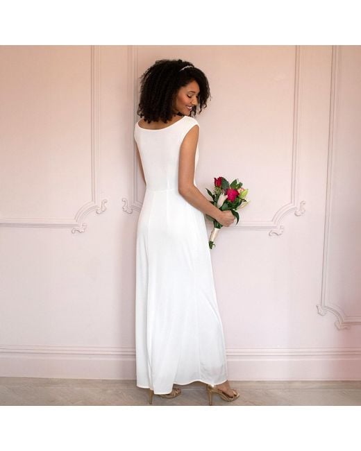 Alie Street London White Cruise Cowl Neck Wedding Dress