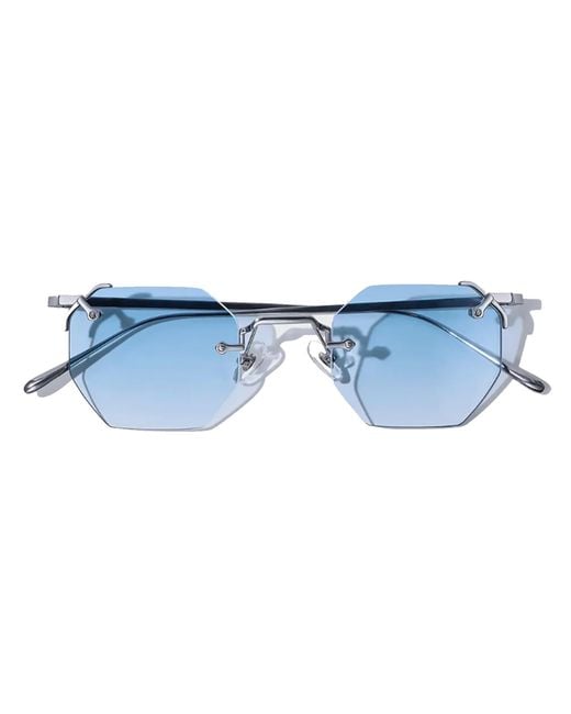 Cossimo Blue Nero Metal Hexagon Sunglasses