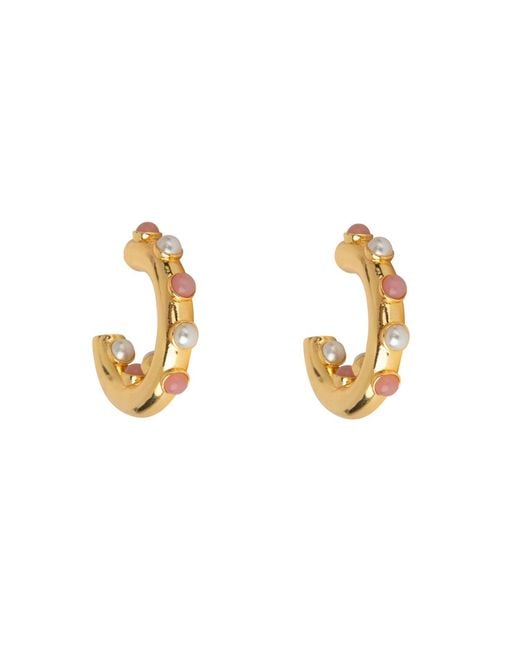Bounkit Metallic Nicky Hoops Opal & Pearls