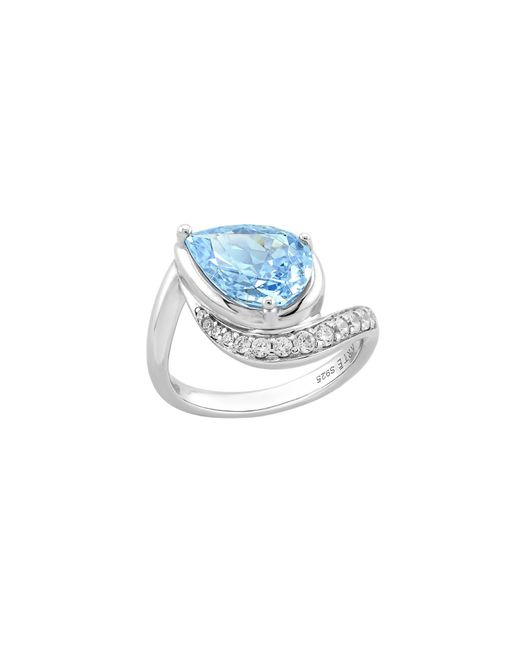 Arte Madrid Blue Sierra Pavé Contour Pear-Shaped Solitaire Ring