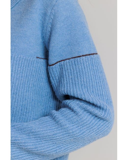 Lou&Up (Formerly Loup Clothing) Blue Collar Knit Sweater Powder
