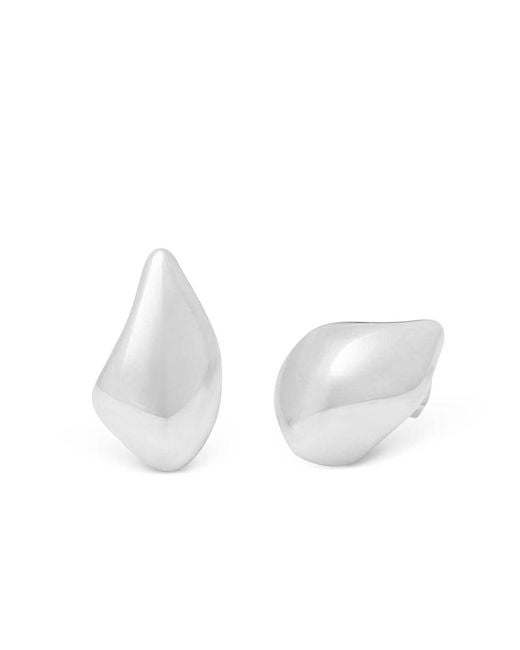 Nialaya White Drop Earrings