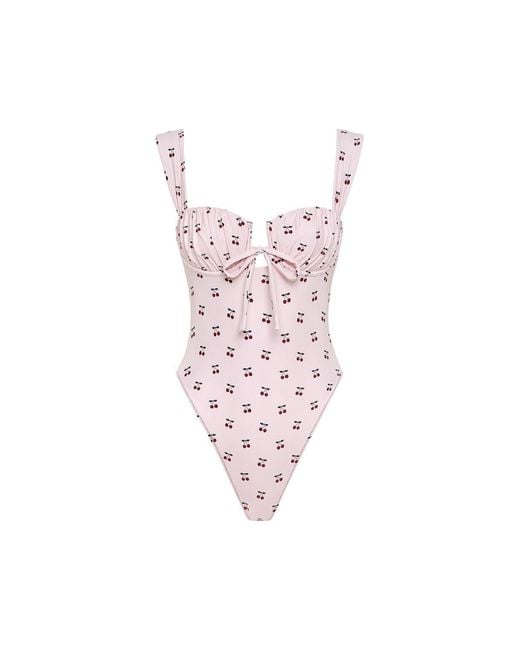 Montce Pink Cherries Petal Variation One-Piece