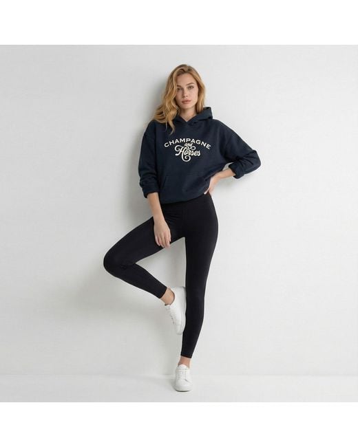 Champagne & Horses Blue The Cocoon Hoodie