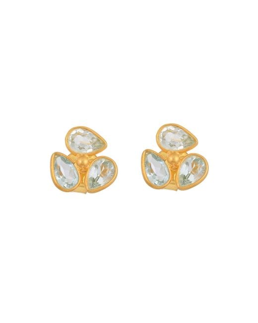 Opium Jewels Metallic Lotus Studs