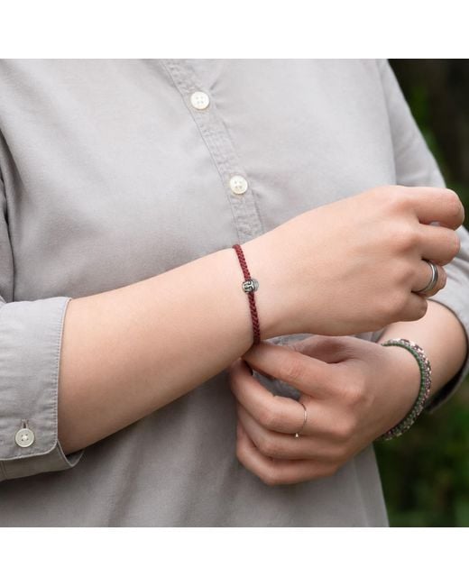 Harbour Uk Red Little Buddha Rope Bracelet