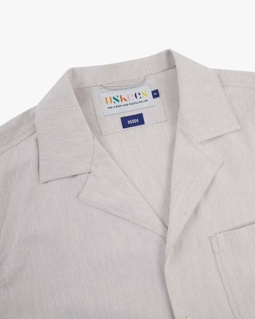 Uskees Gray Neutrals Cuban Shirt for men