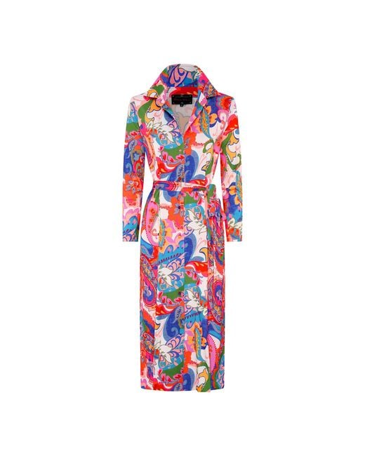 Beatrice von Tresckow Red Cote D'Azur Shirt Dress