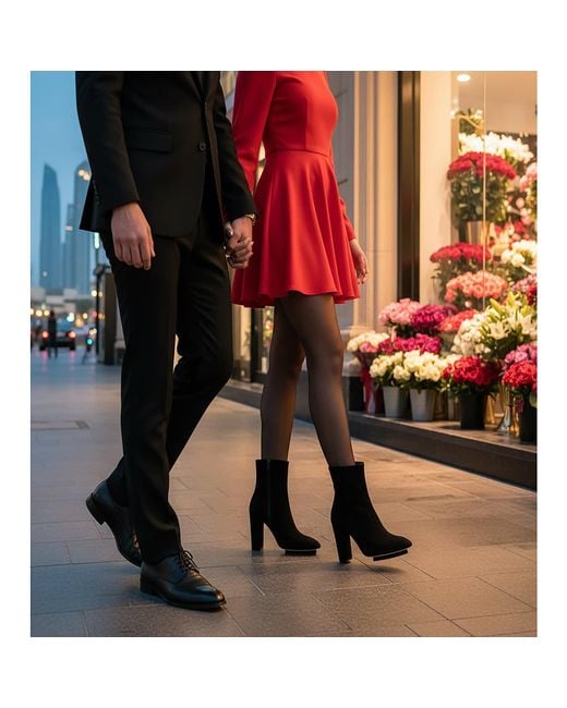 Beautiisoles by Robyn Shreiber Made in Italy Black Teresa Suede Bootie Comfortable Hidden Platform & Zipper Work Day Or Evening