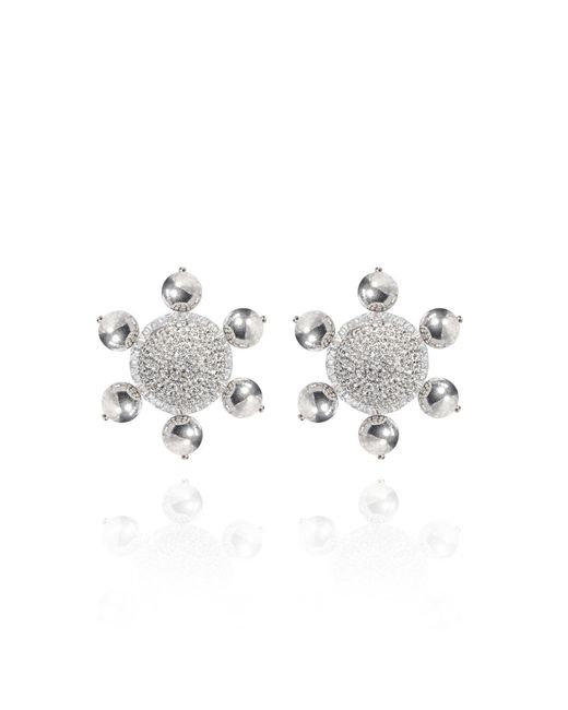 Saule Label Metallic Jolie Clip On Earrings
